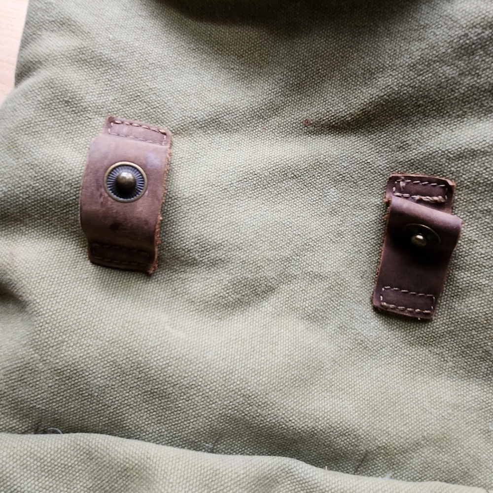 Green Canvas Backpack - image 4